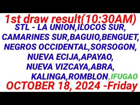 STL Camarines Sur Results October 1 to 31, 2023.